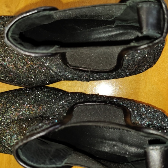 Zadig & Voltaire boots size 38eu/7.5 us Rn116202 blue silver and black glitter - Picture 10 of 11